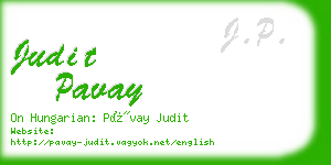 judit pavay business card